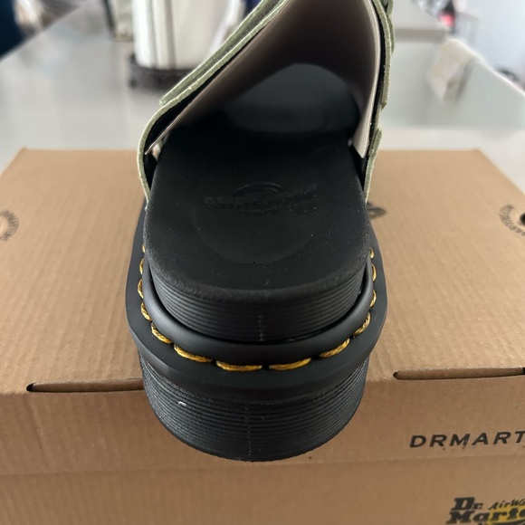 Dr. Martens Raine Slide Sandals in Sage Green - Picture 6 of 11